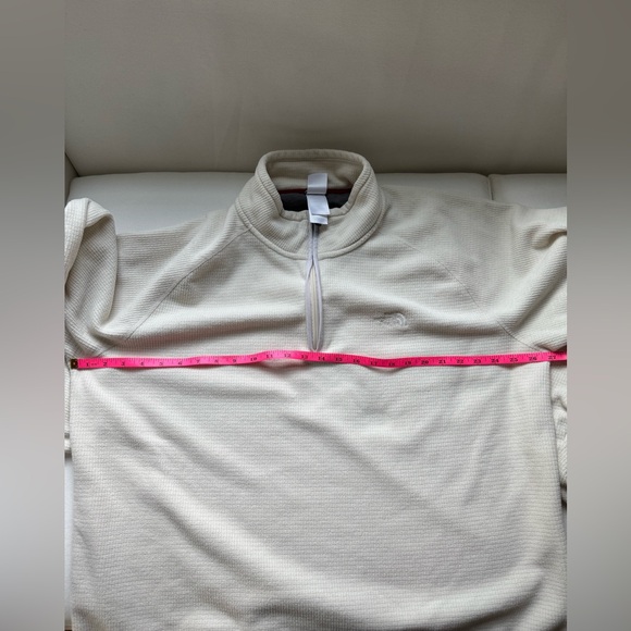 90’s style The North Face Men’s Fleece Half-Zip Pullover | Cream White Size XL - Picture 6 of 11